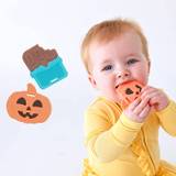 Nuby All Silicone Pumpkin & Chocolate Bar teether - 2 packs, 3+ months