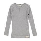 Tee LS, T-shirt - Grey Melange - 10Y/140
