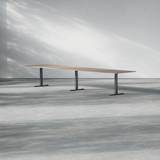 Konferencebord Modul, Størrelse 440 cm, Ben Sort, Farve Valnød