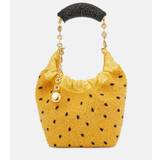 Loewe Squeeze Fruit Mini beaded leather tote bag - yellow - One size fits all