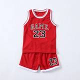SHEIN Young Boy's Basketball Jersey Vest And Shorts Set With Letter & Number Print