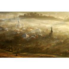 The Village Born From Fog Poster 21x30 cm