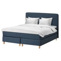 IKEA - DUNVIK kontinentalseng, Valevåg fast/Tuddal GUNNARED blå, 180x200 cm