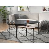 Thomsen Furniture Katrine sofabord (medium, oval bordplade, nano laminat med sort kant)