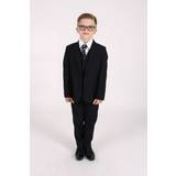 Børne jakkesæt: Oliver Max, sort - drenge jakkesæt i 5 dele - Vejle: 4-5 år