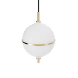 Eternal Moonlight pendant | Medium pendel | Rebello Decor - Sort ledning, Hvid/Rå Messing