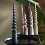 Bloklys – Twisted Cone Candle d.grey h.35