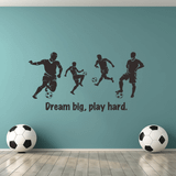 SHEIN 1pc Soccer Wall Decal Sticker | Dynamic Player Design | Sports Room Decor | Vinyl Self-Adhesive | Soccer Enthusiast Gift | Inspire Your Soccer Dreams