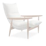 Adea - Tao Chair, Fabric Upholstery, Removable, Ash White Stain Legs, Orsetto 011