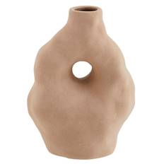 Madam Stoltz Vase Stoneware 16.5x12x22 Cm Brown - Vaser Stentøj Brun - YT210033BN