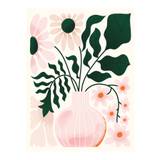 Lærredstryk - Pink Vase - Str: 90 x 120 Cm
