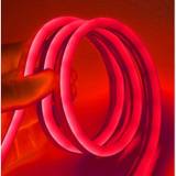 Rød Rose Neon Flex LED-strips - 5 meter, 8W/m, vandtæt, 12V