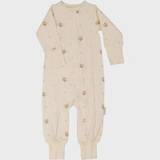 Bambus baby pyjamas dragt, kanin, lys beige