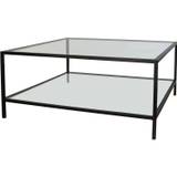 Englesson 2000 Coffee Table Metal 104x104x48 Black - Sofabord Glas Sort - 1491BLACK
