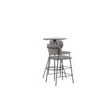 Venture Design Bistro & Bell barsæt Grå/sort 2 stole og borde 60 cm