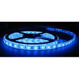 Blå vandtæt LED-strips - 5m, 30 LED pr. meter, 12V, IP65