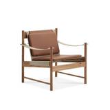 Brdr. Krüger HB Lounge Chair SH: 56,6 cm - Olieret Kirsebær/Cognac Læder