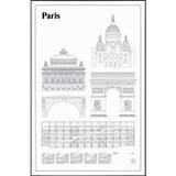 Studio Esinam Paris Elevations Plakat - Plakater Papir Hvid - 1014290