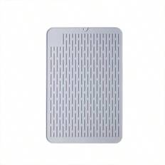 Silicone Draining Mat Creative Kitchen Sink Mat For Under Sink Cabinet Protector Stove Top Dish Drying - Grey - one-size