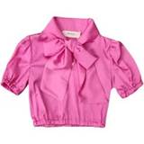 Pink Halværmet Skjorte med Sløjfe 140 CM,128 CM