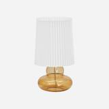 House Doctor table lamp incl. Lampshade, Ribe, Amber-H: 55 cm, DIA: 27.5 cm - Amber / Glass , Fabric , Iron