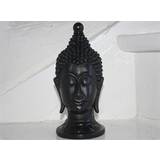 Buddha hoved, meditation, visdom og rigdom. Resin. 22cm