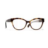 CHANEL 3440H Glasses Brown Butterfly Women