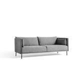 Hay Silhouette Sofa 3 Seater Olavi 03/black Piping/steel - 3 personers sofaer Tekstil Hvid - 215648-629