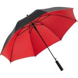 Stor luksus sølv paraply m. stor skærm - Luxury - Rød og sort