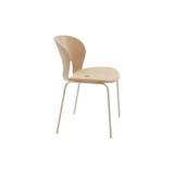 Magnus Olesen - Ø Chair - Spisebordsstol - Stel: Beige / Sæde: Royal Nubuck Ecru 30253 / Skrue: Messing / Ryg: Lys Mokka - L: 50 x D: 53 x H: 80 x SH: 45 cm