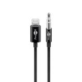 Apple Lightning til Minijack Stereo Audio kabel (3,5mm/3-pin) (Sort) - 1,0 m - Goobay