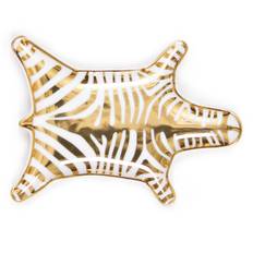 Jonathan Adler Carnaby Zebra Fad - Serveringsfad Porcelæn Guld - 20052