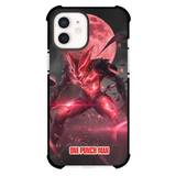 One Punch Man Garou Phone Case For iPhone and Samsung Galaxy Devices - Garou Portrait Red Light On Red Moon Background