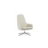Normann Copenhagen Era Lounge Chair High Swivel Alu SH: 40 cm - Main Line Flax / MLF20 Upminster Sand