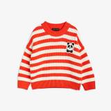 Panda knitted sweater - Red - 128/134