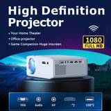 5g Wifi Wireless Native 1080p Projector Home Theater Video Projector Portable Outdoor Projector Compatible With Full Hd 1080p 12000l High Quality