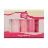 FunCakes Sukkerpasta, lyserøde farver 500 gram