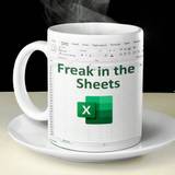 SHEIN Electronic Spreadsheet Excel Marking Cup Coffee Cup Interesting Gift Gift Mug