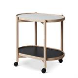 Thomsen Furniture James oval bakkebord - eg / melamin - 40 x 60 cm - Lak