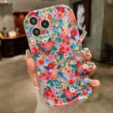 SHEIN Korean-Style Ins Wind Colorful Small Floral Phone Case For Apple 15, IPhone 14 Pro Max, 15 Pro Max, 12, 13 Pro, 11, With Anti-Drop Silicone Full Prote