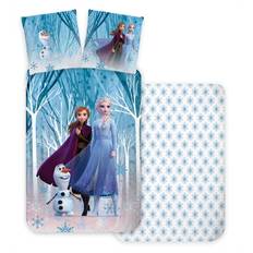 Frost sengetøj - 140x200 cm - Anna, Elsa og Olaf - 100% bomuld - Frozen sengesæt