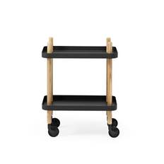 Block rullebord i sort med natur aske ben fra Normann Copenhagen