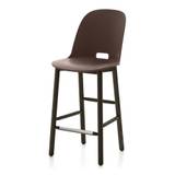 Emeco - Alfi Counter Stool High Back Dark Stained Ash/ Dark Brown