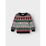 NAME IT - Jester Red Rolalle Strikket Julesweater