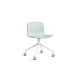 HAY AAC 14 About A Chair SH: 46 cm - White Powder Coated Aluminium/Dusty Mint