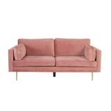 Boom 3 pers. sofa - rosa polyester og metal
