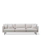 Fredericia Furniture - Calmo 3 Seater 80 Metal Base, Fabric group 1 - 10 Light Sand, Black