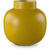 Pip Studio Vase Metal Round Yellow 10 cm