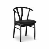 Aura | Spisebordsstol - Sortbejdset bøg / Sort læder