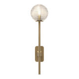 Astro Tacoma Single Grande Væglampe Antik Messing & Rillet Skærm Transparent - Antik Messing & Rillet Skærm Transparent
